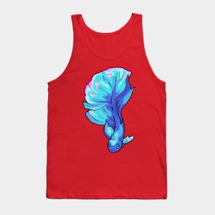 Colorful Fish without back. Blue and pink Tank Top